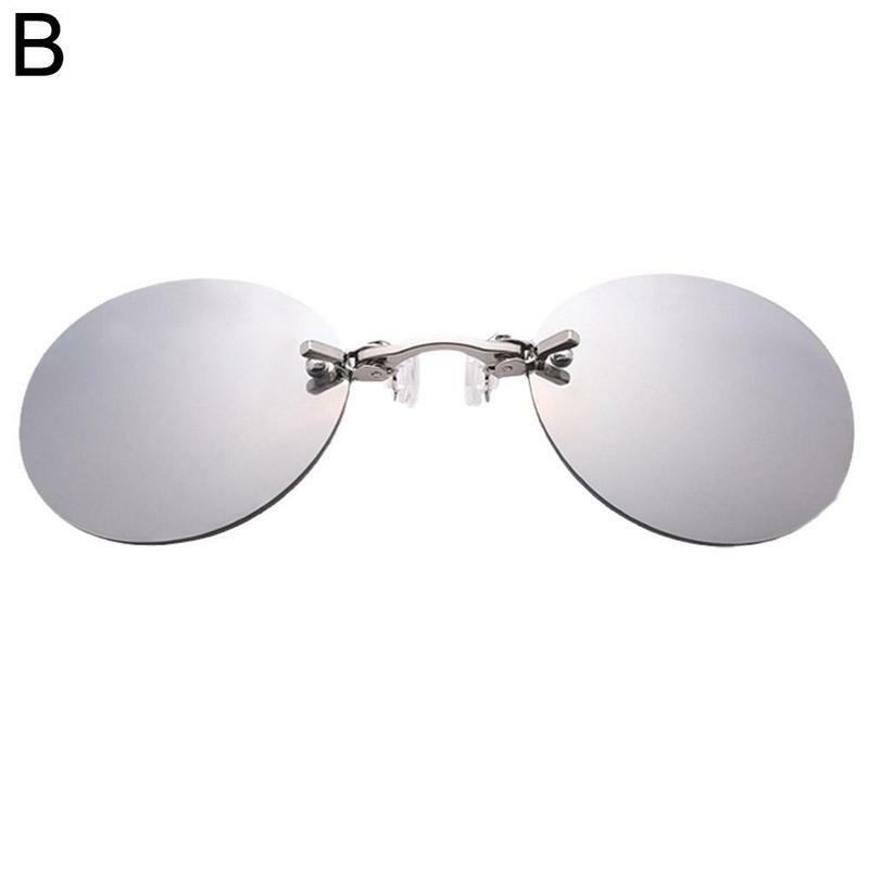 Clip Nose Sunglasses Round Glasses Matrix Morpheus Vintage Sun UV400