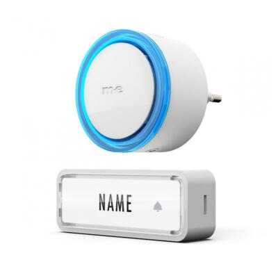 Klingel Türklingel m-e BELL Funk Türglocken Set mit Empfänger und Sender in Weiß