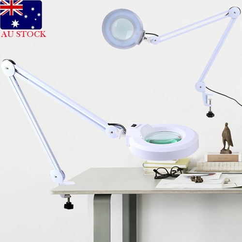 Magnifying Lamp 5 Inch SMD 5 Diopter magnifier desk Clamp light White 5X