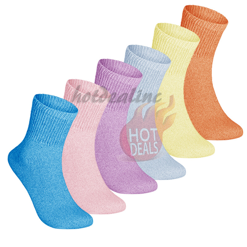 6 Pairs Women's Ankle/Quarter Diabetic Circulatory Cotton Socks Non Binding Top