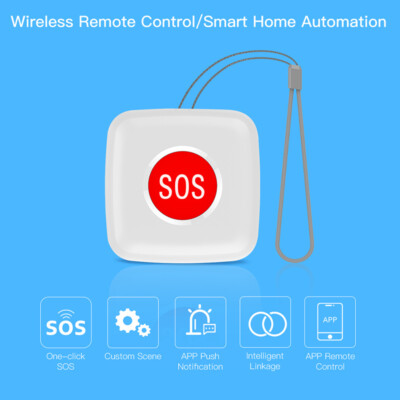 Tuya App Control SOS Button Alarm Sensor For Tuya ZigBee Wireless Gateway Hub