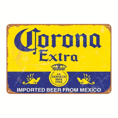 Corona Extra Beer Vintage Tin Metal Sign, 8x12 Inch Iron Wall Decor for Home,