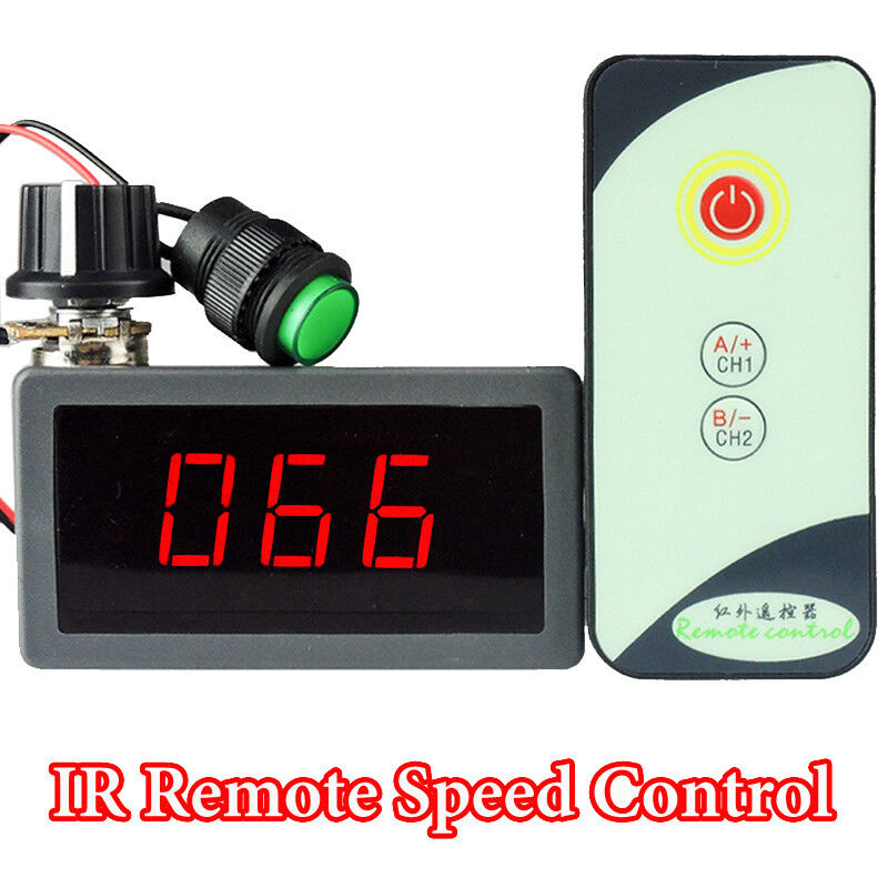 Dc 6-30v Pwm Dc Motor Speed Controller Led Display Ir Remote Switch Regulator