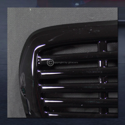 For 1997-2004 Dakota/Durango Gloss Black Horizontal Billet Front Bumper Grille