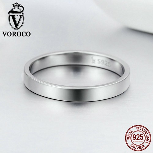 Voroco Simple Feelings Authentic 925 Sterling Silver Ring