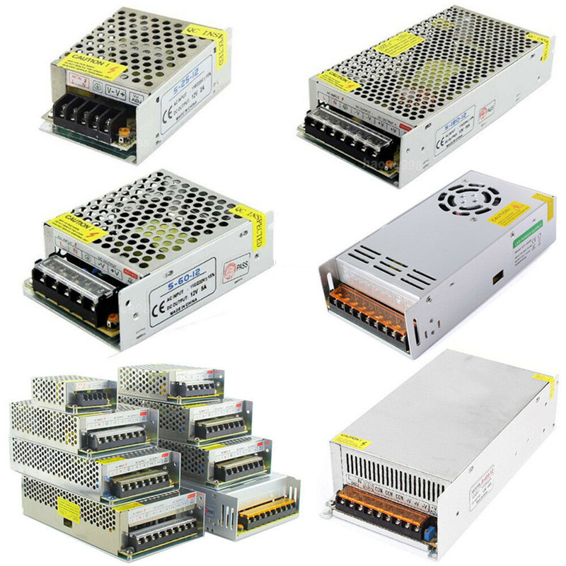 DC 5A to 60A Amp AC 110V 220V Switch Power Supply LED Strip Light 12V/24V Volt