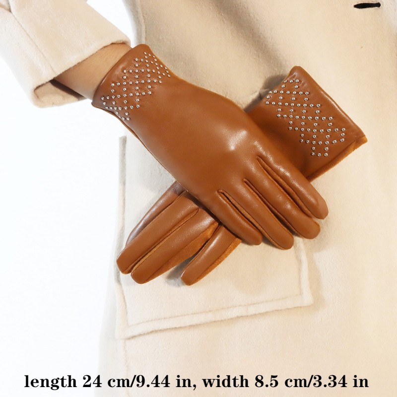 lady-rivet-pu-leather-driving-warm-lining-faux-suede-gloves-touchscreen-fashion