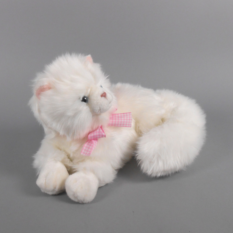 Russ Nikki White Long Pile Plush Cat Toy New