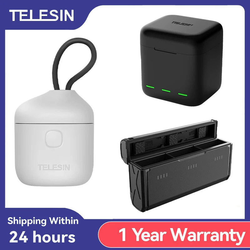 TELESIN Portable Battery Charger Fast Charging for Hero12 Battery Hero 12 11 1