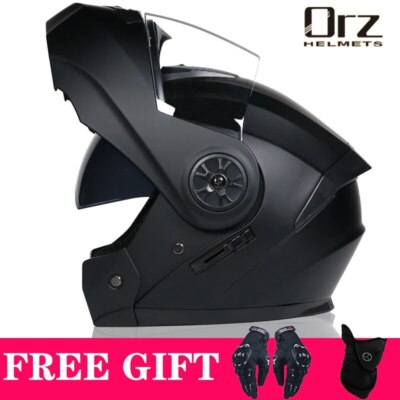 Flip Motorcycle Helmet Voyage Racing Dual Lens Helmet Interior Visor
