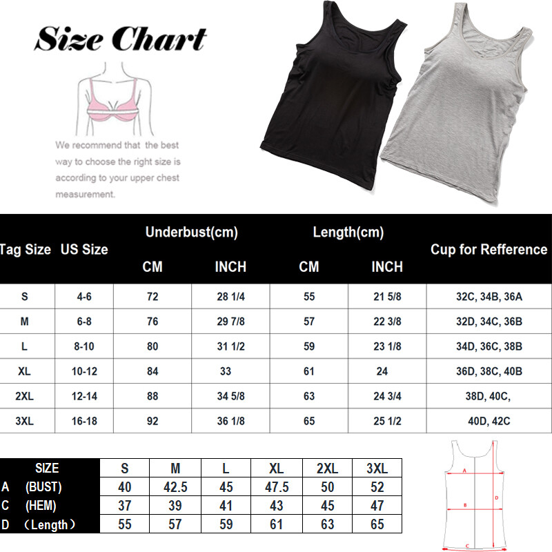 Women' Cotton Tank Tops with Bra Stretch Tank Top Adjustable Basic T-shirts Cami