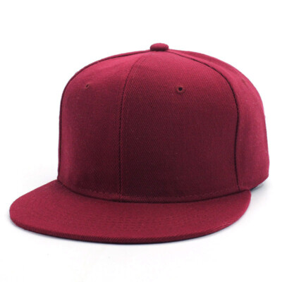 Snapback Hat 2 Colors Flat Baseball Cap Trucker Solid Plain Blank Men Hip Hop