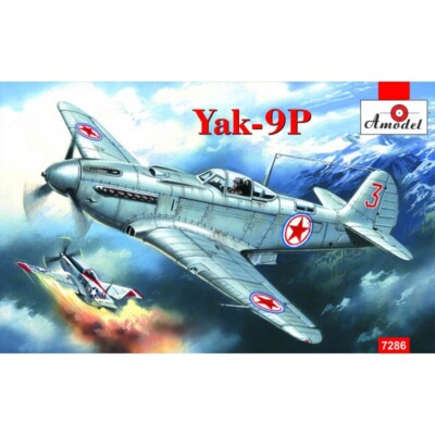 Amodel 7286 Scale model airplane kit 1:72 Yak-9P Soviet fighter kits model