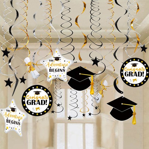2019 Graduation Party Supplies Decorations Hanging Swirls