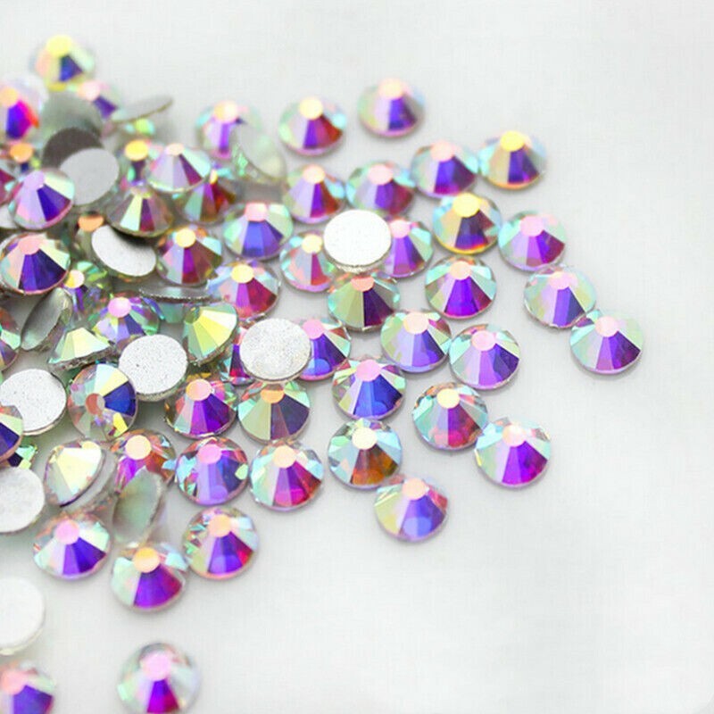 1440pcs Crystal Nail Art Rhinestones FlatBack Glitter Diamond 3D Tips Decoration
