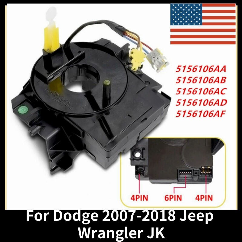 Steering Wheel Clock spring w/Angle Sensor For Dodge 2007-2018 Jeep Wrangler JK
