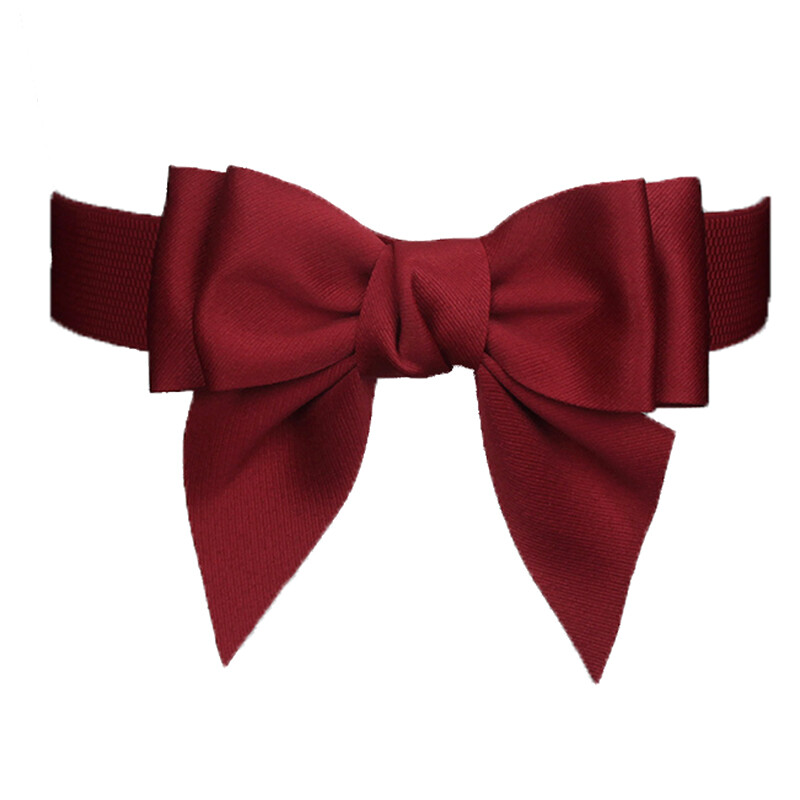 Women Cute Big Bowknot Elastic Waist Belt Stretch Cinch Dress Accessory New