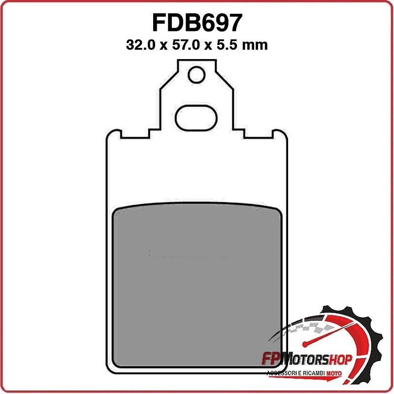 PASTIGLIE FRENI PER MOTO FDB697EF APRILIA RED ROSE 50 88>92 TUAREG 84>86