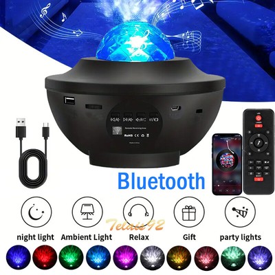 Bluetooth Projector Galaxy Starry Lamp Nebula Night Light for Kids Gift + Remote
