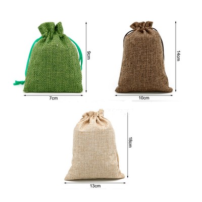 10Pcs Hot Cotton Linen Jewelry Bag New Gift Bag Shooting Props Wedding