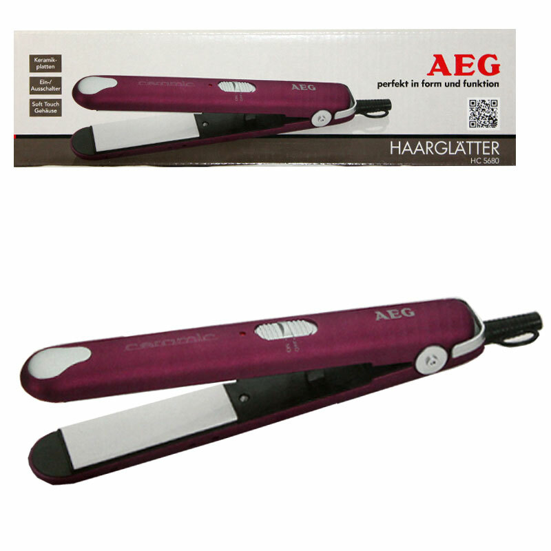 AEG HC 5680 Haarglätter Glätteisen Keramikplatten Lila Haar Glätter  Keramik