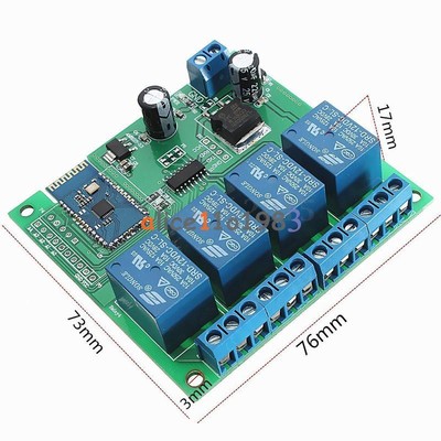 12V 4-CH Multifunction Bluetooth Relay Remote Control Switch For ...