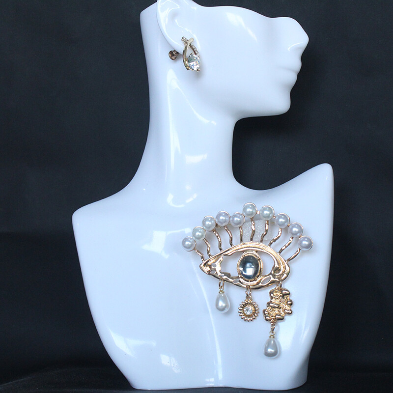 Drip Eye Tassel Corsage Brooch Alloy Imitation Pearl Pin