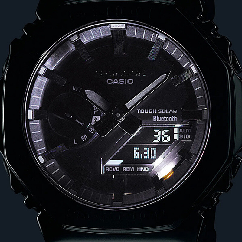 Pre-owned Casio G-shock Gm-b2100d-1ajf Metal Case Solar Bluetooth Analog Digital Men Watch