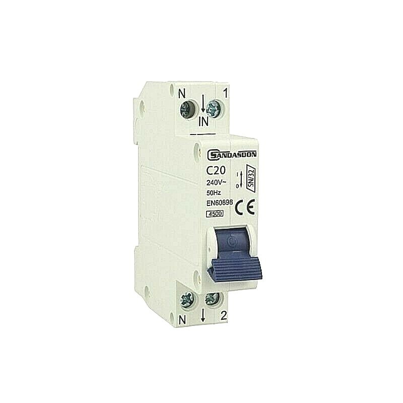 Interruttore Magnetotermico 1 Posto C20 20Amp 1M 1 Modulo Stotz SD-SN32-C20 uni
