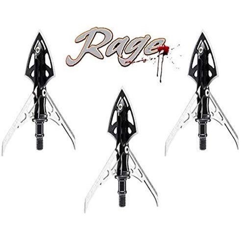 Rage Extreme 4 Blade Arrow Archery Broadhead, 100 Grain - One Size, Aluminum