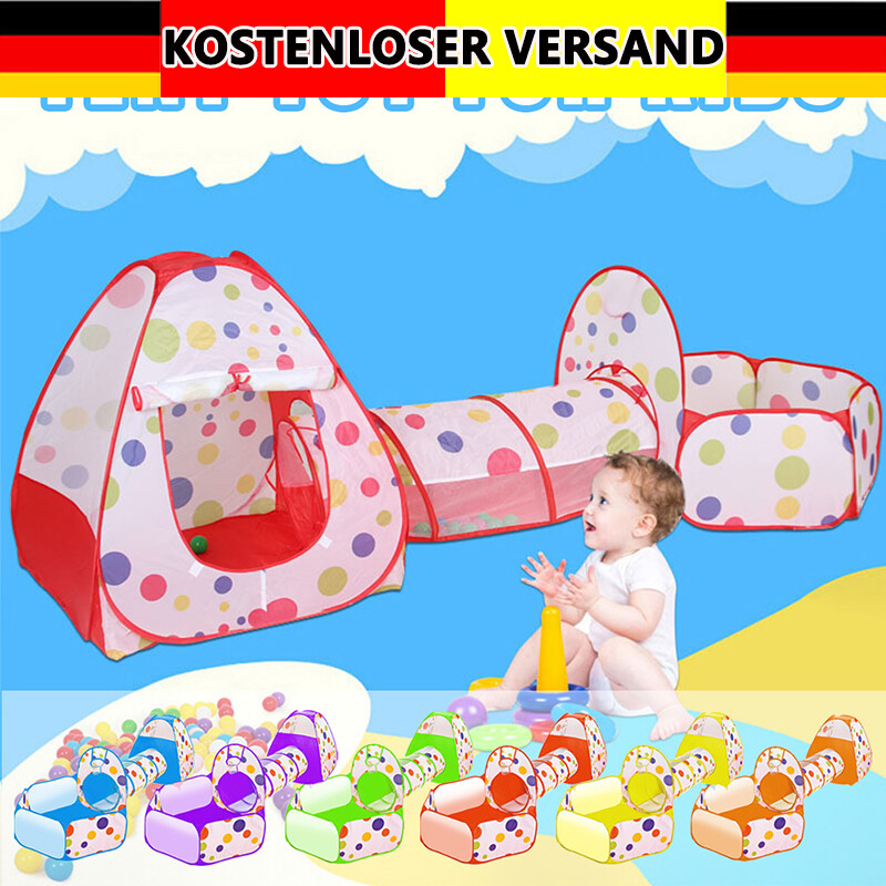 Kinderzelt BÃ¤Llebad Babyzelt Spielhaus Krabbeltunnel Spielzelt Pupup Tunnel Zelt