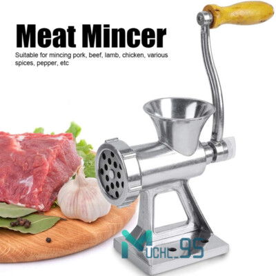 Manual Meat Grinder Mincer Sausage Stuffer Pasta Filler Hamburgers Maker Machine