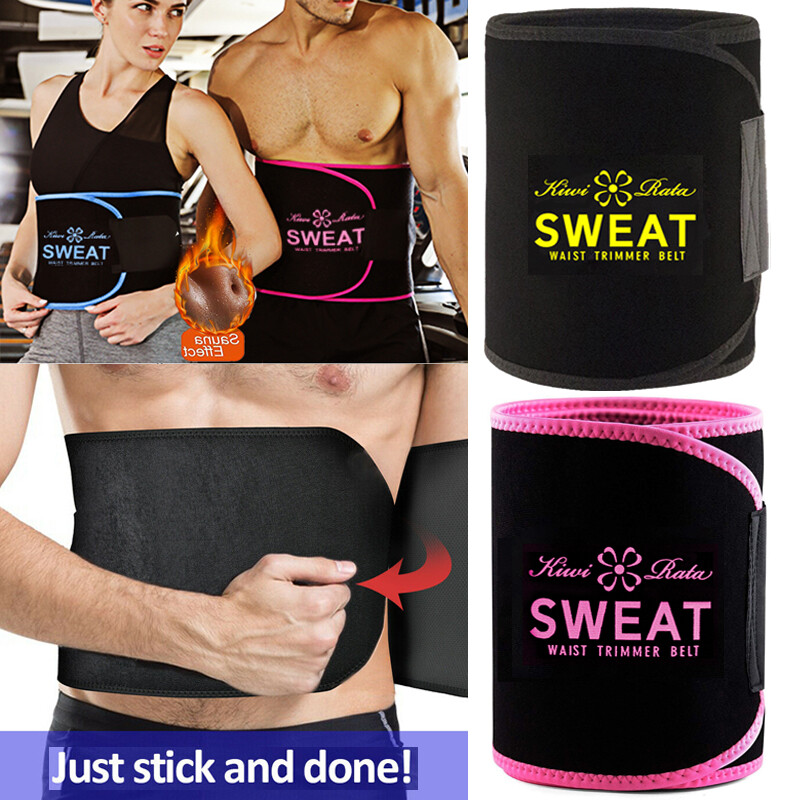 WAIST TRIMMER Women Men Fat Burner Belt Weight Loss Sweat Slim Wrap Body Shapers