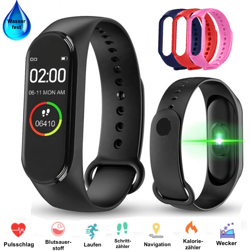 Smartwatch Bluetooth Fitness Armbanduhr Fitnesstracker Uhr Sportuhr Wasserfest