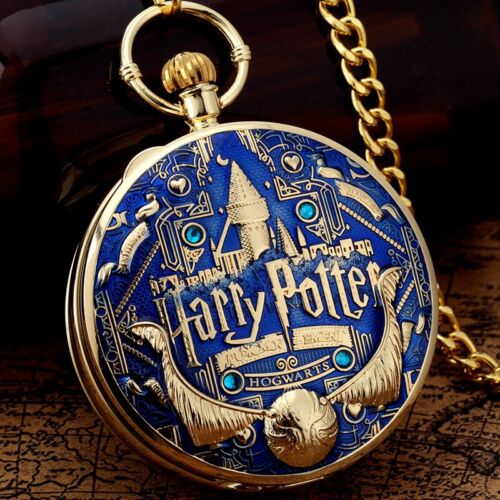 Retro Hogwarts Pocket Watch with Harry Potter Song Manual Quartz Display  Chain