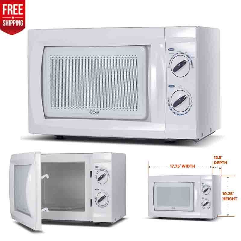 0.6 Cu Ft Counter Top Microwave Small Reheating Home Dorm Office Compact 600W US