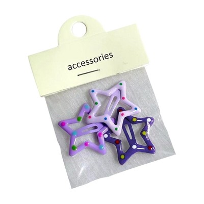3pcs Mini Hair Clip Clip Star Metal Hair Barrettes Decorative Headwear