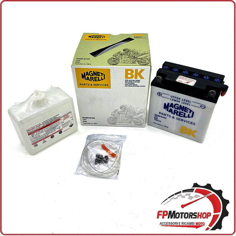 BATTERIA PER MOTO MARELLI MOB9 B-SM YB9-B 12V 9Ah CAGIVA MITO PIAGGIO LIBERTY
