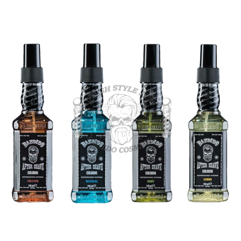 Bandido Aftershave Cologne 150ml 70° ( Lemon , Waterfall, Army, Vulcano )