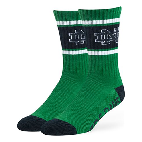 L Fighting Irish Green Stripe Arch Large New Wickening