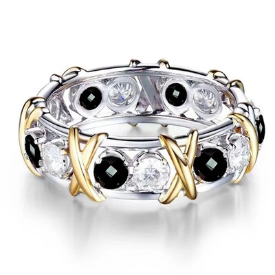 Moissanite Magnetology Lymphvity Ring Zircon Platinum Jewelry Band New 2024