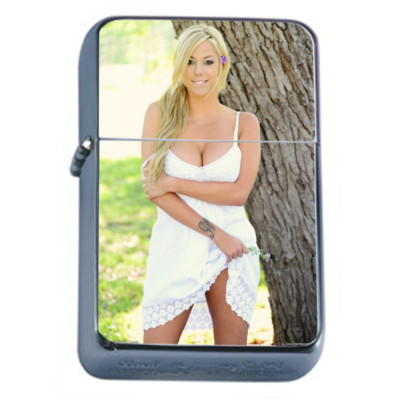 Switzerland Pin Up Girls D7 Flip Top Oil Lighter Wind Resistant 