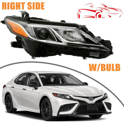 Headlight Right For 2018 2019 2020-2022 Toyota Camry SE Passenger Side Headlamp