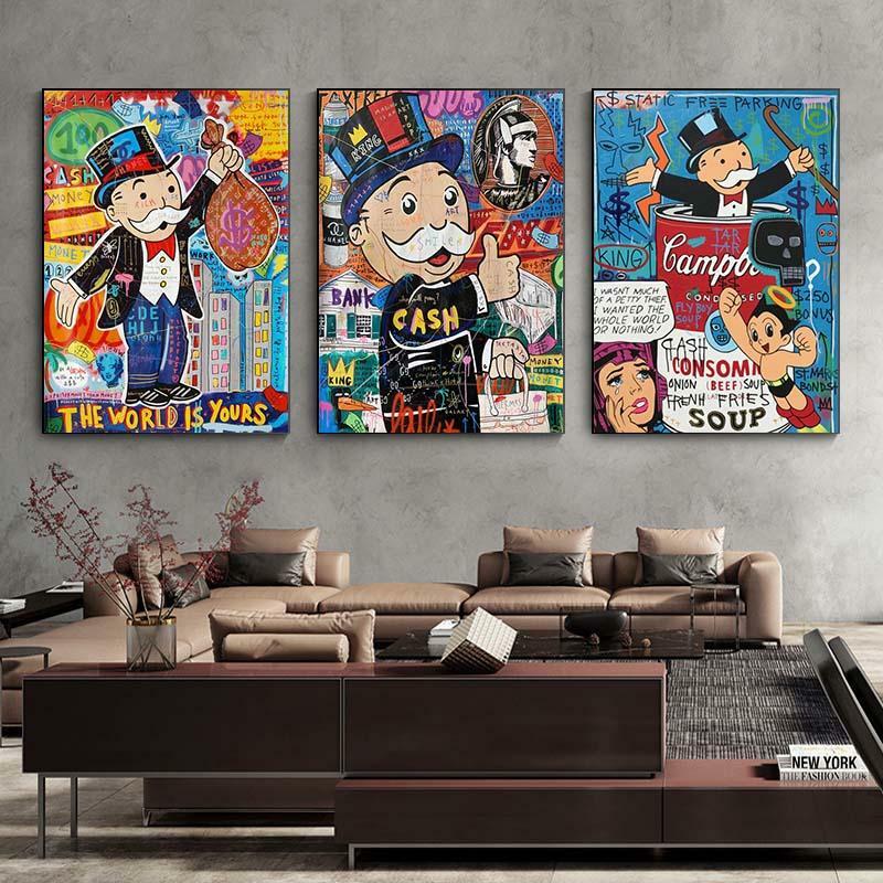 Graffiti Art Alec Monopoly The World Is Yours Paintings On