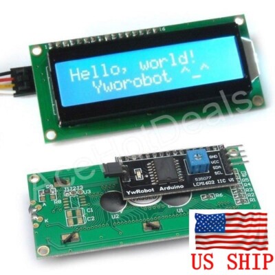 2X IIC/I2C/TWI 1602 Serial Blue Backlight LCD Display For Arduino