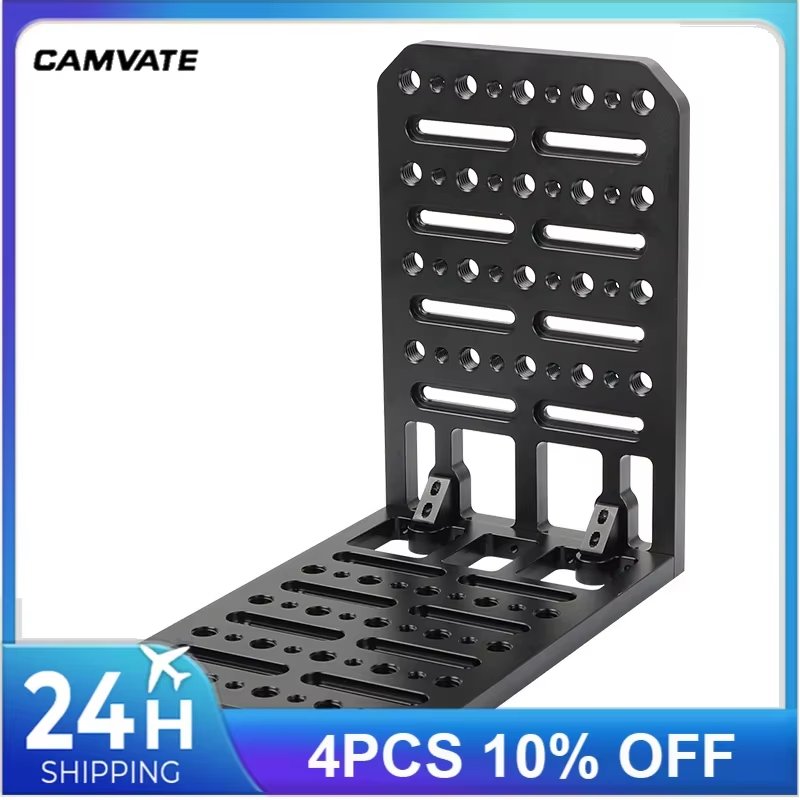 Double Cheese Plate L Type Extension Mounting Platform With 1/4" &3/8" Thread Ho