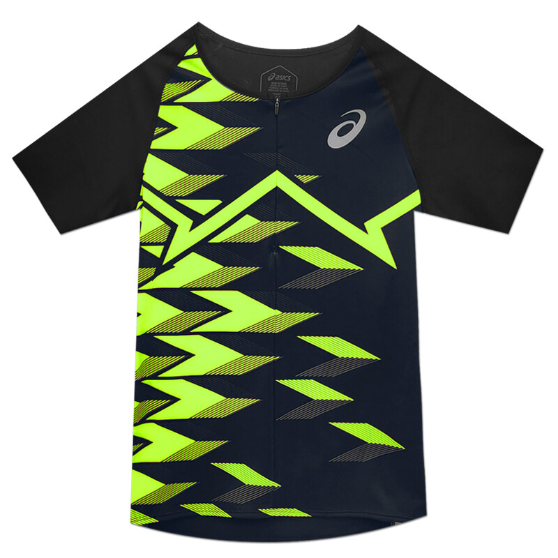 Asics Half Zip Short Sleeve Top Men's Running T-shirts Asia
