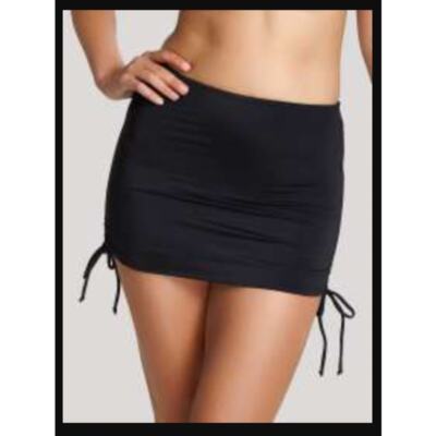 Panache Swim Anya Riva Skirted Pant Size M NWT Black Ruched Women's