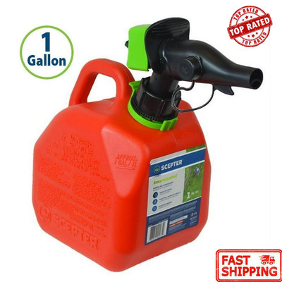 1 Gal Smart Control Gas Can Red Fuel Container Easy Pour Fast Fill Dual Handle