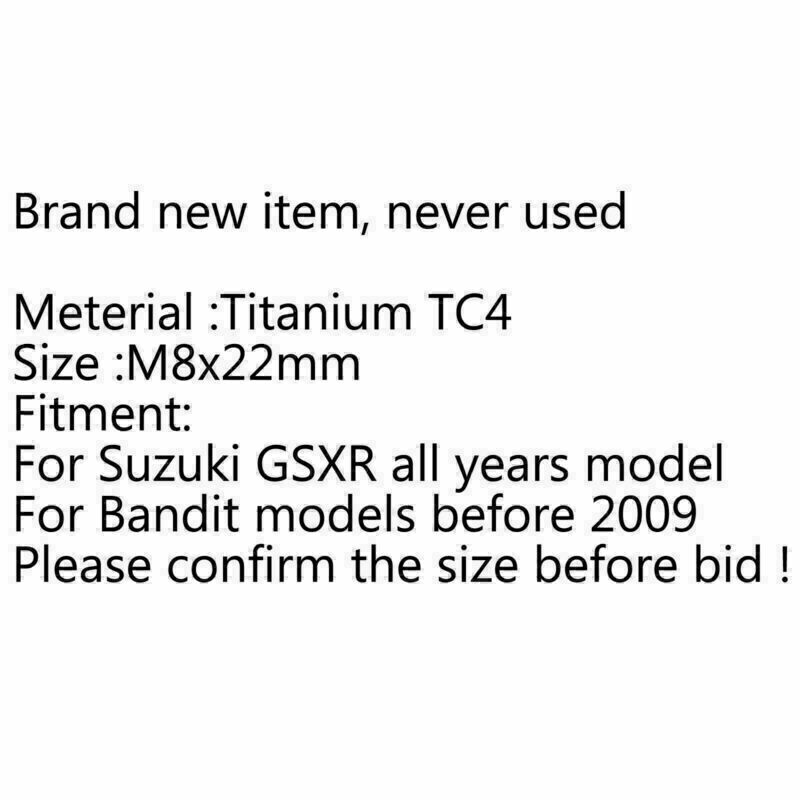Titanium Ti Motor Brake Rotor Bolt Fit For Suzuki Bandit M8 x 22mm 1pcs SG T9